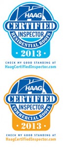 Haag Certified Inspector for Commercial & Residential Roofs 2013 Logo