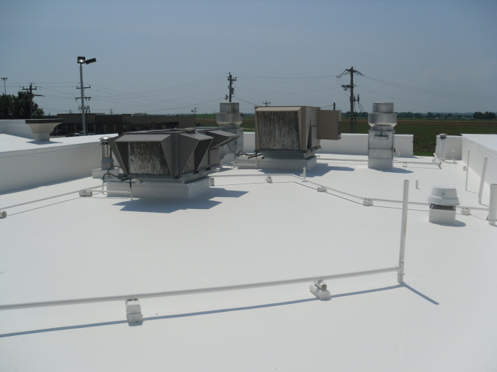 Completed commercial roofing system by Coryell