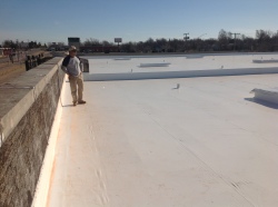 Coryell roofer on finished commercial roof