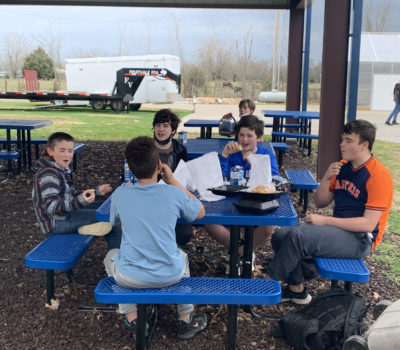 Fruitvale ISD Students Eating Hot Meal | Coryell Roofing