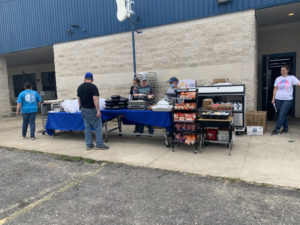 Fruitvale ISD Eating Hot Meal | Coryell Roofing
