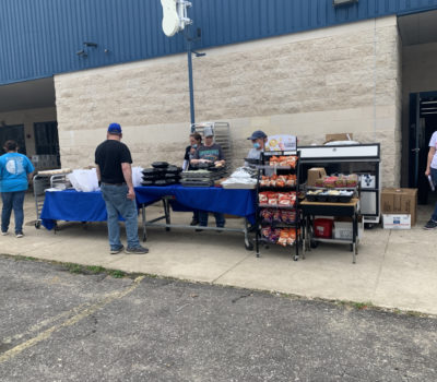 Fruitvale ISD Eating Hot Meal | Coryell Roofing