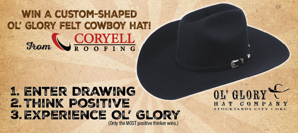 Ol' Glory Felt hat Giveaway - from Coryell Roofing