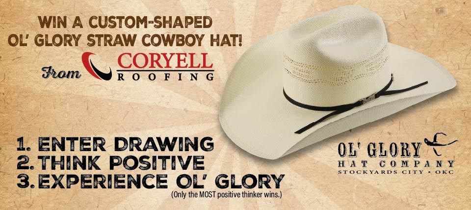 Ol' Glory Straw hat Giveaway - from Coryell Roofing